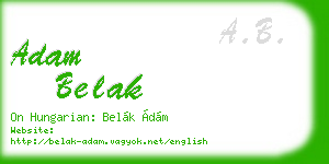 adam belak business card