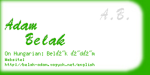 adam belak business card